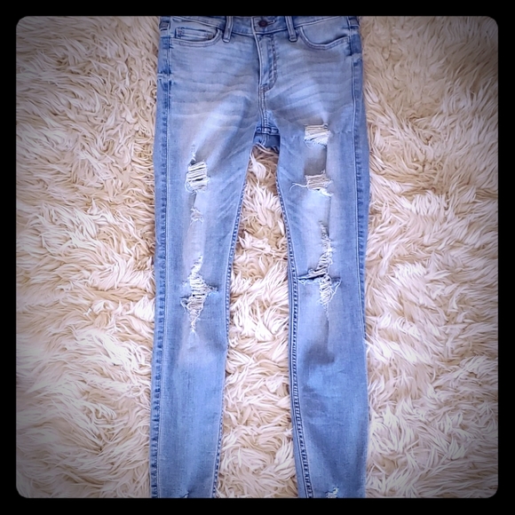 Hollister Denim - Hollister mid-rise super skinny classic stretch